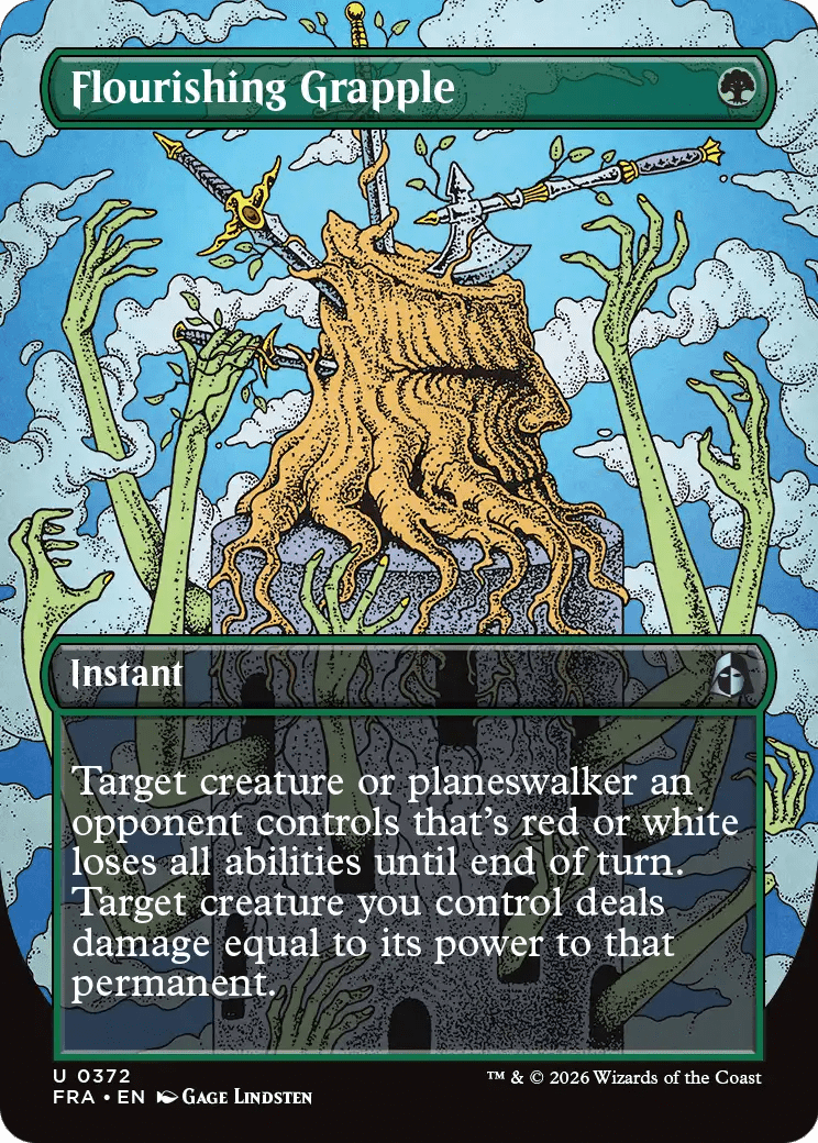 Flourishing Grapple (Borderless) [Reality Fracture] MTG Single Magic: The Gathering  | Multizone: Comics And Games