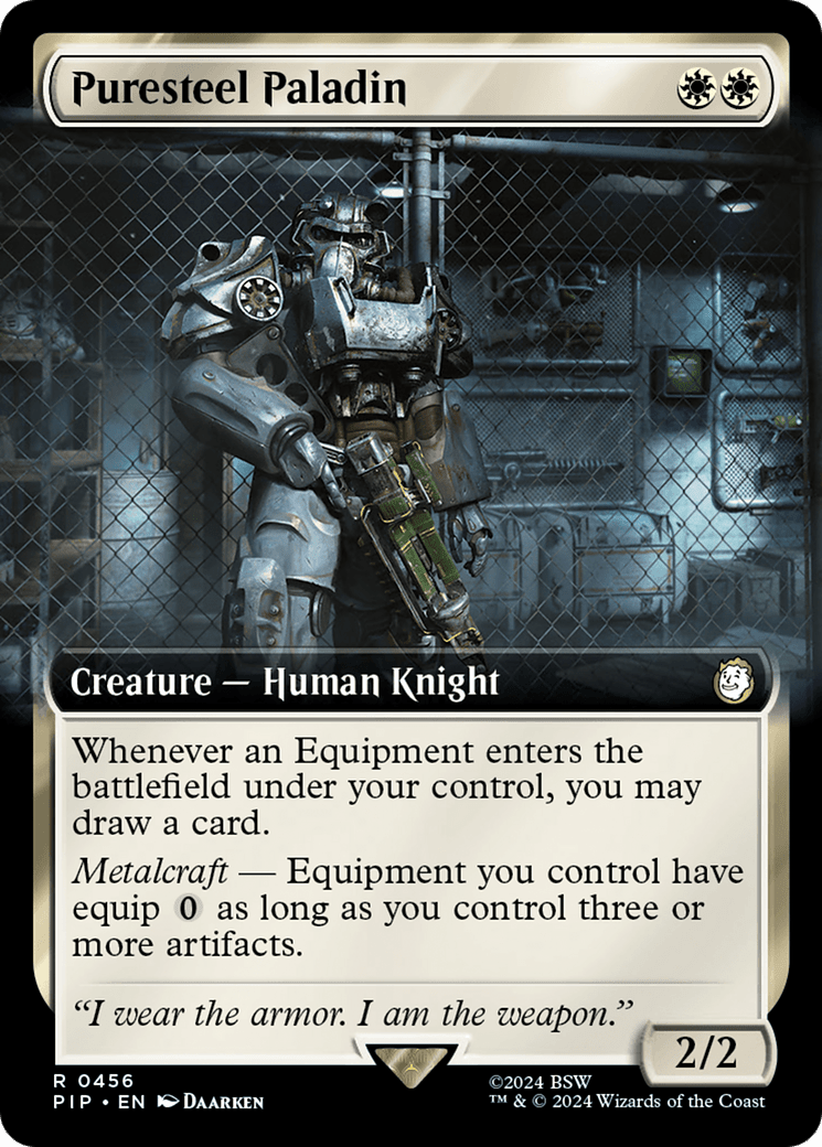 Puresteel Paladin (Extended Art) [Fallout] MTG Single Magic: The Gathering  | Multizone: Comics And Games