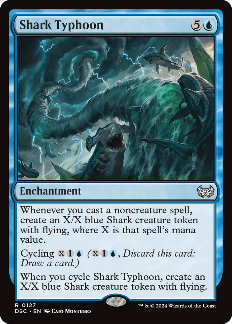Shark Typhoon [Duskmourn: House of Horror Commander] MTG Single Magic: The Gathering  | Multizone: Comics And Games