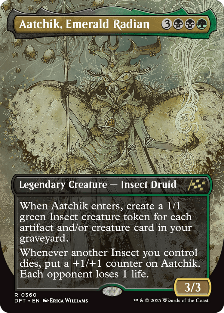 Aatchik, Emerald Radian (Borderless) [Aetherdrift] MTG Single Magic: The Gathering  | Multizone: Comics And Games