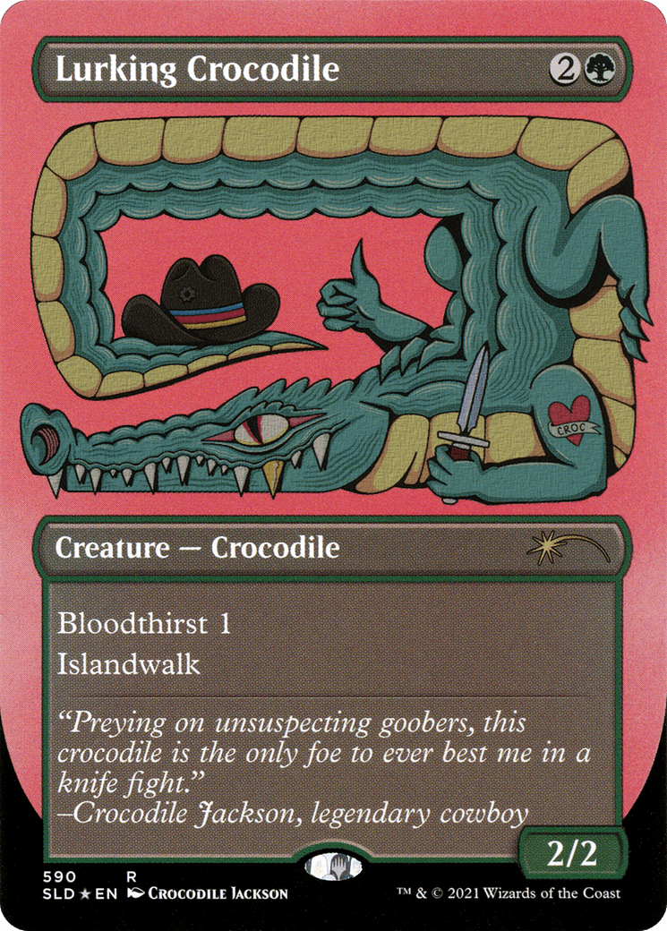 Lurking Crocodile (Foil Etched) [Secret Lair Drop Promos] MTG Single Magic: The Gathering  | Multizone: Comics And Games