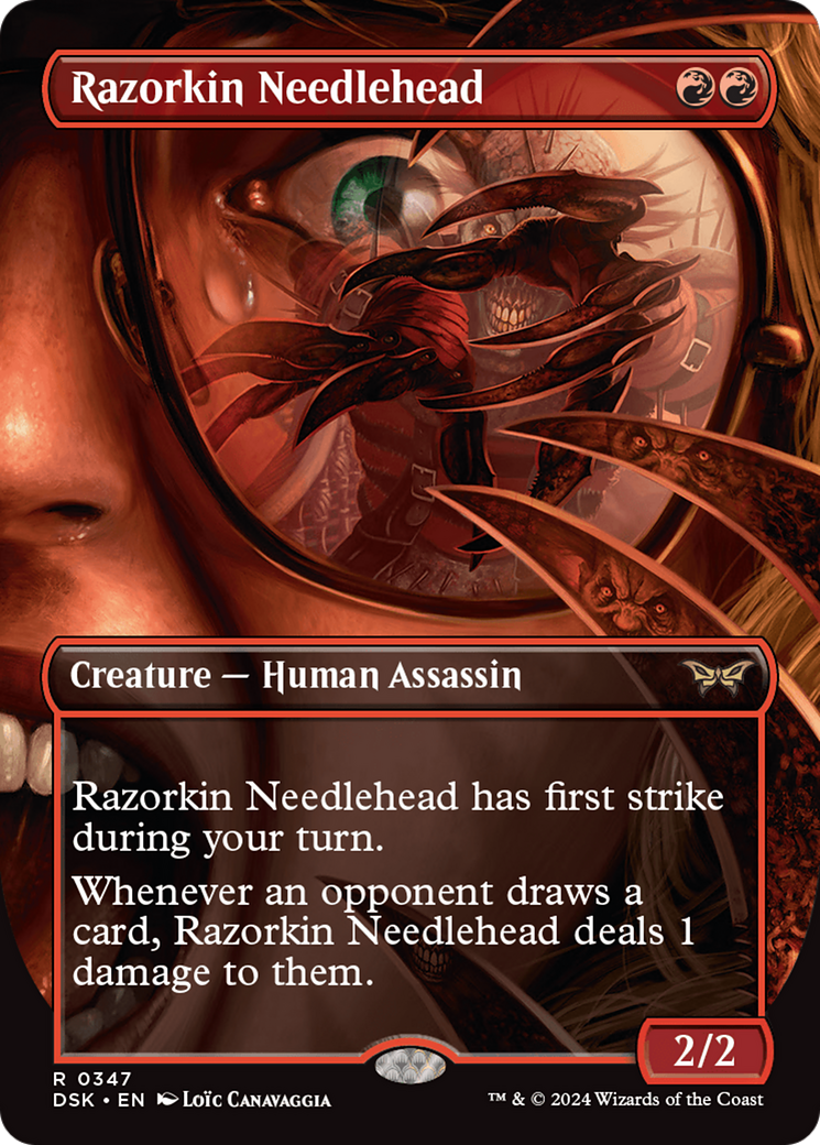 Razorkin Needlehead (Borderless) [Duskmourn: House of Horror] | Multizone: Comics And Games