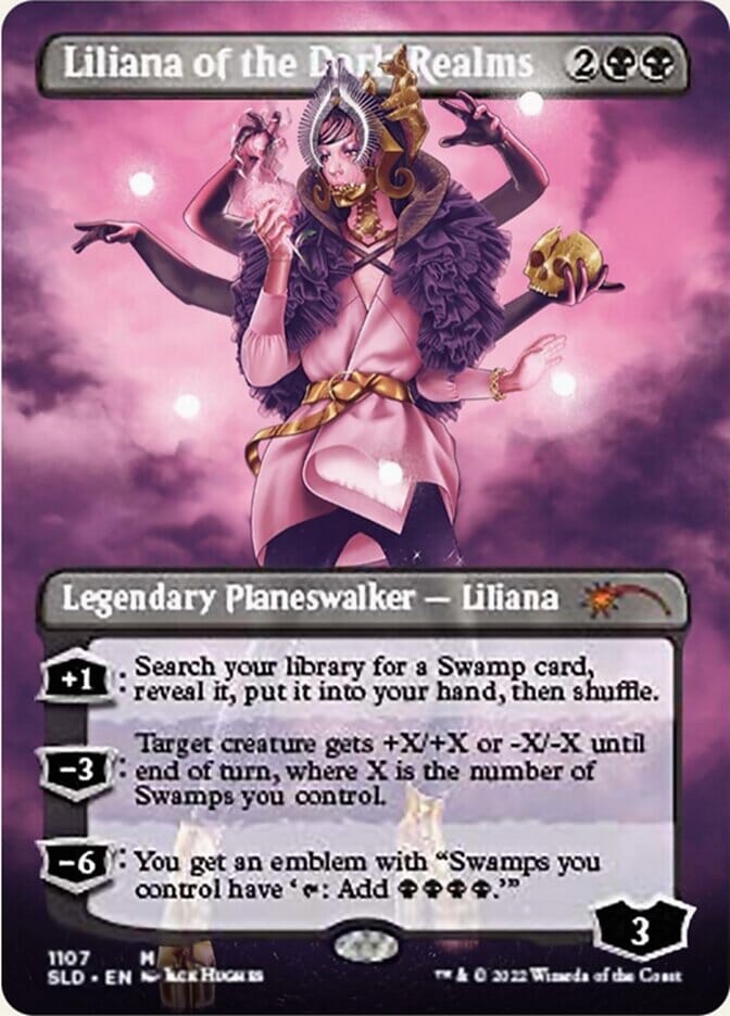 Liliana of the Dark Realms (Borderless) [Secret Lair Drop Series] MTG Single Magic: The Gathering  | Multizone: Comics And Games