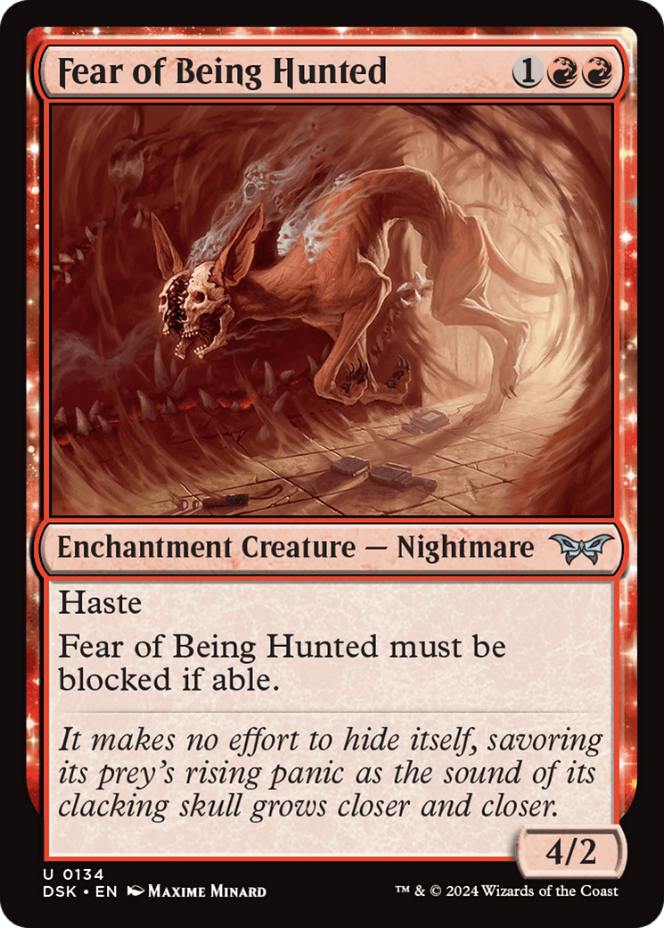 Fear of Being Hunted [Duskmourn: House of Horror] MTG Single Magic: The Gathering  | Multizone: Comics And Games