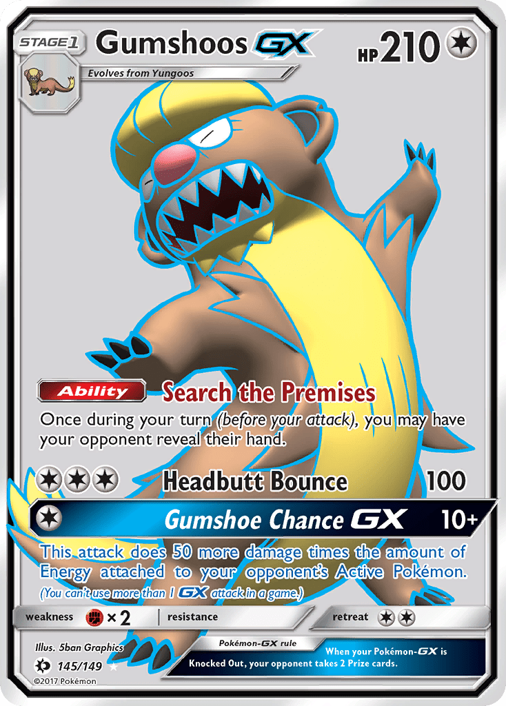Gumshoos GX (145/149) [Sun & Moon: Base Set] Pokemon Single Pokémon  | Multizone: Comics And Games
