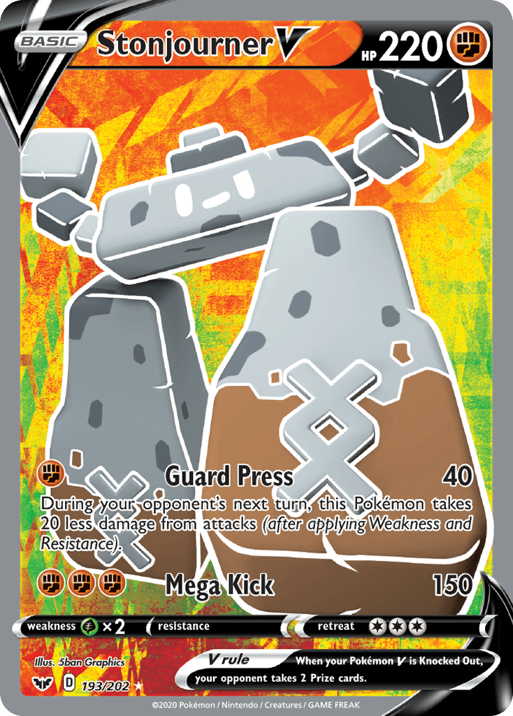 Stonjourner V (193/202) [Sword & Shield: Base Set] Pokemon Single Pokémon  | Multizone: Comics And Games