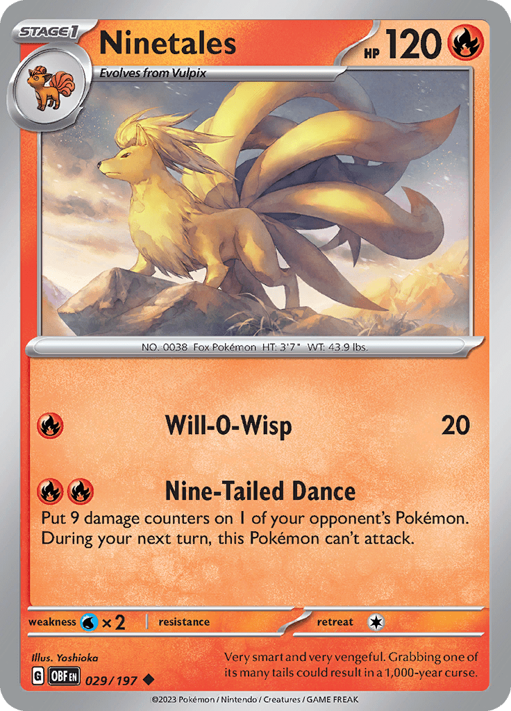 Ninetales (029/197) [Scarlet & Violet: Obsidian Flames] Pokemon Single Pokémon  | Multizone: Comics And Games