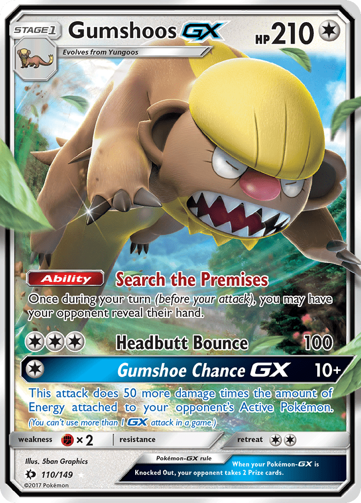 Gumshoos GX (110/149) [Sun & Moon: Base Set] Pokemon Single Pokémon  | Multizone: Comics And Games