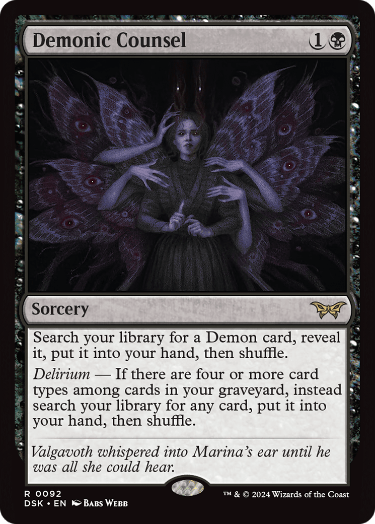 Demonic Counsel [Duskmourn: House of Horror] MTG Single Magic: The Gathering  | Multizone: Comics And Games