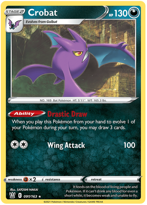 Crobat (091/163) (Theme Deck Exclusive) [Sword & Shield: Battle Styles] Pokemon Single Pokémon  | Multizone: Comics And Games