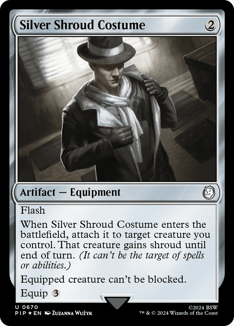 Silver Shroud Costume (Surge Foil) [Fallout] MTG Single Magic: The Gathering  | Multizone: Comics And Games