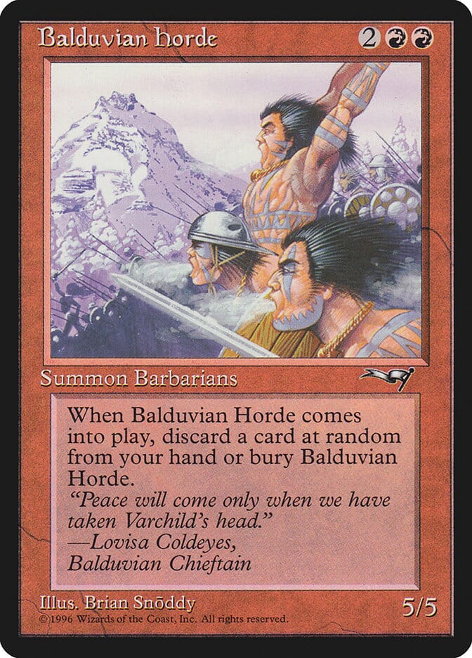 Balduvian Horde [Alliances] MTG Single Magic: The Gathering  | Multizone: Comics And Games