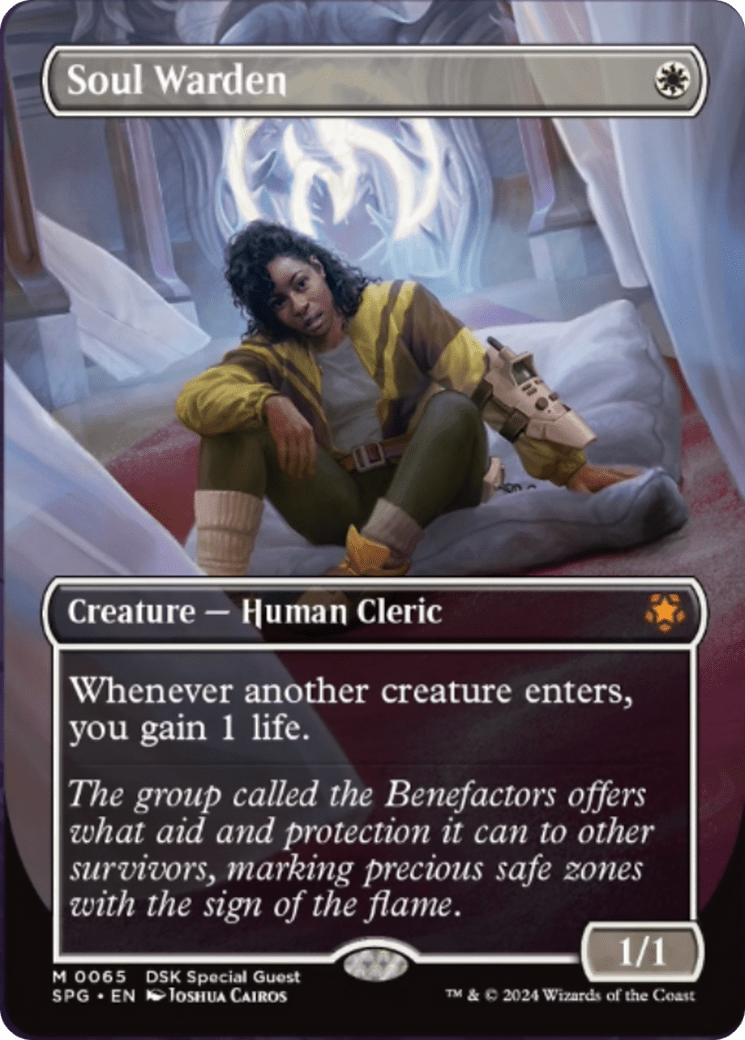 Soul Warden (Borderless) [Duskmourn: House of Horror Special Guests] MTG Single Magic: The Gathering  | Multizone: Comics And Games