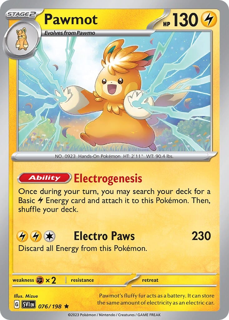 Pawmot (076/198) (Theme Deck Exclusive) [Scarlet & Violet: Base Set] Pokemon Single Pokémon  | Multizone: Comics And Games
