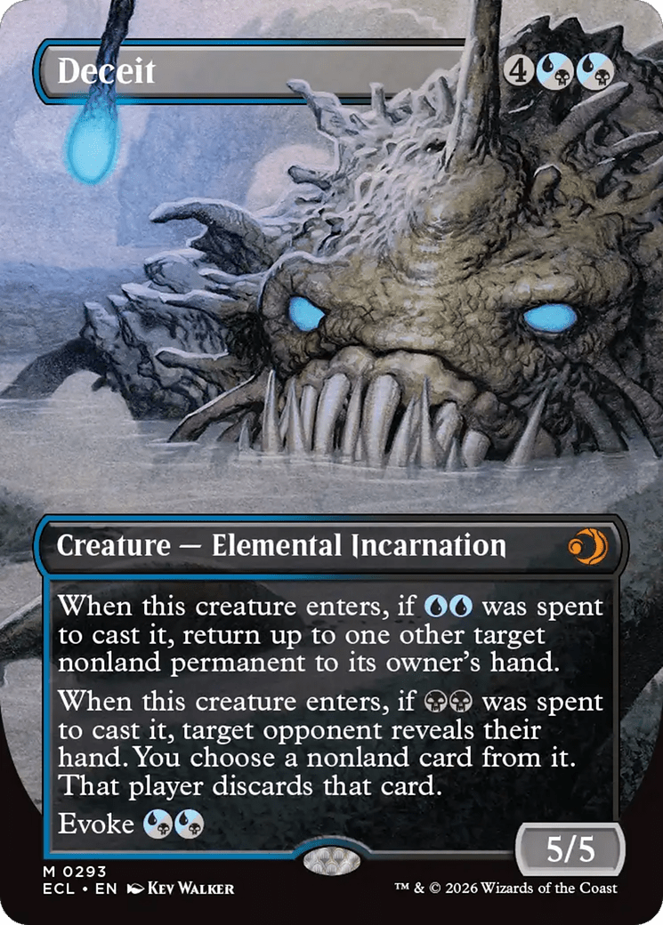 Deceit (Borderless) [Lorwyn Eclipsed] MTG Single Magic: The Gathering  | Multizone: Comics And Games
