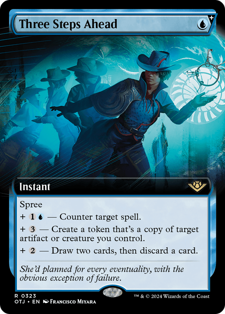 Three Steps Ahead (Extended Art) [Outlaws of Thunder Junction] MTG Single Magic: The Gathering  | Multizone: Comics And Games