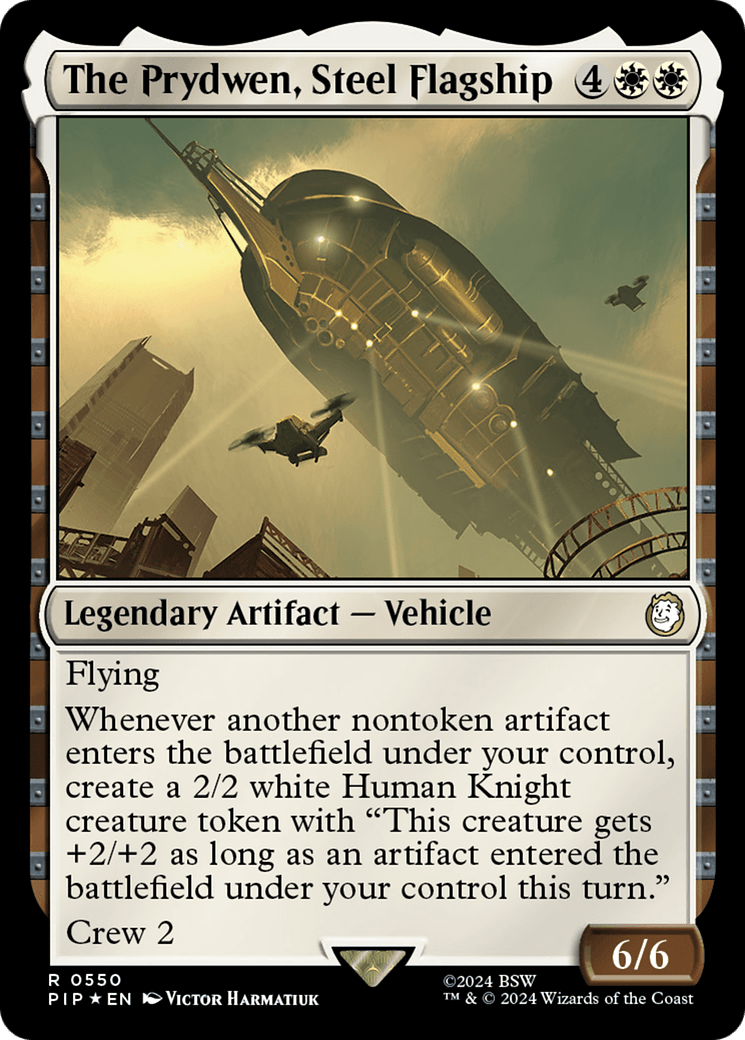 The Prydwen, Steel Flagship (Surge Foil) [Fallout] MTG Single Magic: The Gathering  | Multizone: Comics And Games