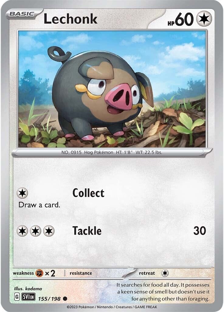 Lechonk (155/198) [Scarlet & Violet: Base Set] Pokemon Single Pokémon  | Multizone: Comics And Games