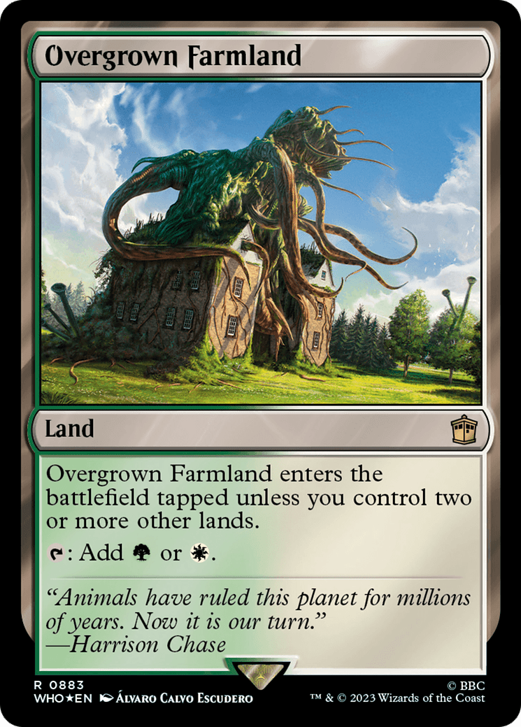 Overgrown Farmland (Surge Foil) [Doctor Who] MTG Single Magic: The Gathering  | Multizone: Comics And Games