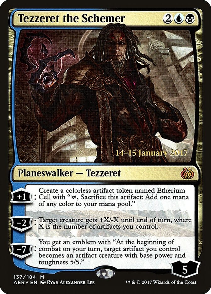 Tezzeret the Schemer [Aether Revolt Prerelease Promos] MTG Single Magic: The Gathering  | Multizone: Comics And Games