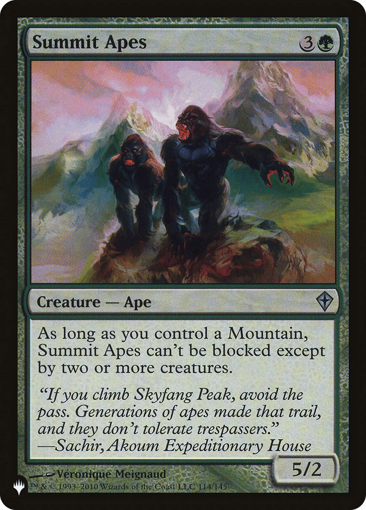 Summit Apes [The List] MTG Single Magic: The Gathering  | Multizone: Comics And Games