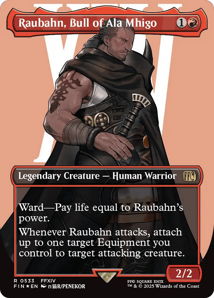 Raubahn, Bull of Ala Mhigo (Borderless) (Surge Foil) [FINAL FANTASY] MTG Single Magic: The Gathering  | Multizone: Comics And Games