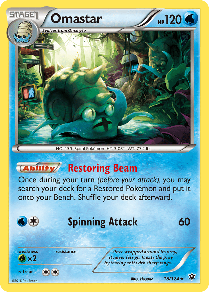 Omastar (18/124) [XY: Fates Collide] Pokemon Single Pokémon  | Multizone: Comics And Games