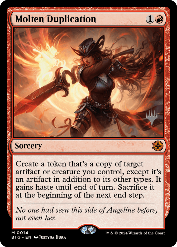 Molten Duplication [Outlaws of Thunder Junction: The Big Score Promos] MTG Single Magic: The Gathering  | Multizone: Comics And Games