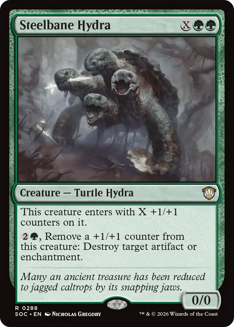 Steelbane Hydra [Secrets of Strixhaven Commander] MTG Single Magic: The Gathering  | Multizone: Comics And Games