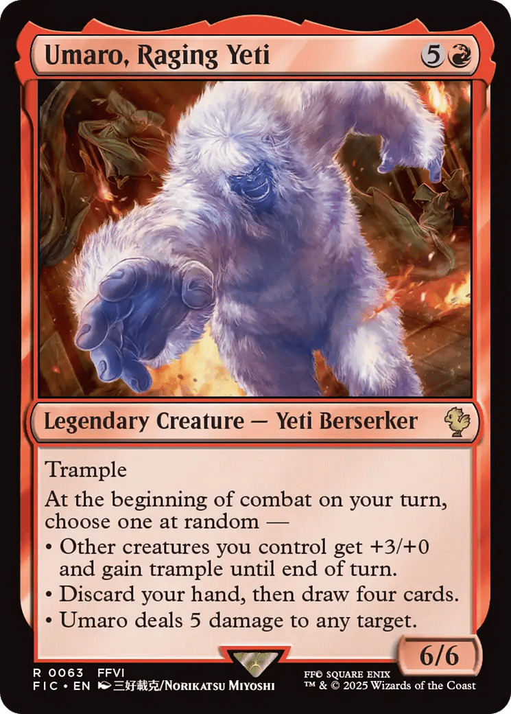 Umaro, Raging Yeti [FINAL FANTASY Commander] MTG Single Magic: The Gathering  | Multizone: Comics And Games