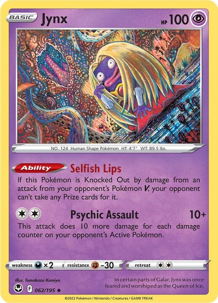 Jynx (062/195) [Sword & Shield: Silver Tempest] Pokemon Single Pokémon  | Multizone: Comics And Games
