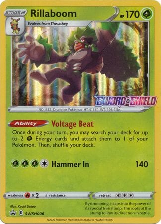 Rillaboom (SWSH006) (Prerelease Promo) [Sword & Shield: Black Star Promos] Pokemon Single Pokémon  | Multizone: Comics And Games