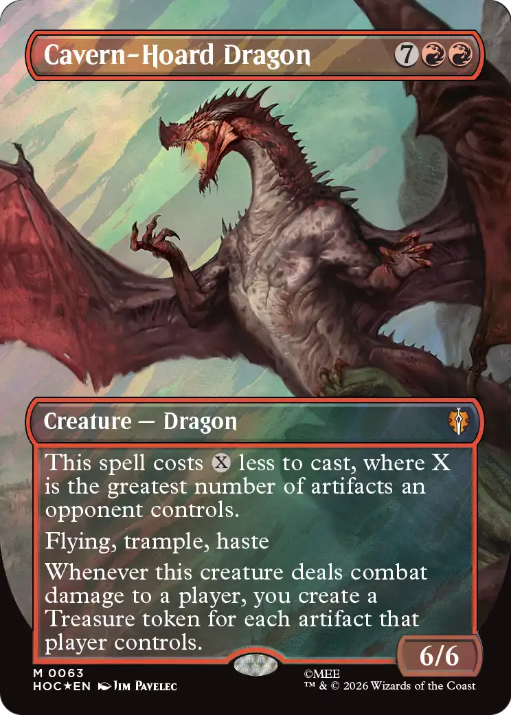 Cavern-Hoard Dragon (Borderless) (Surge Foil) [The Hobbit: Eternal-Legal] | Multizone: Comics And Games