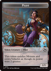 Treasure // Pilot Double-Sided Token [Aetherdrift Tokens] MTG Single Magic: The Gathering  | Multizone: Comics And Games