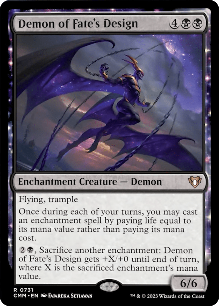 Demon of Fate's Design [Commander Masters] MTG Single Magic: The Gathering  | Multizone: Comics And Games