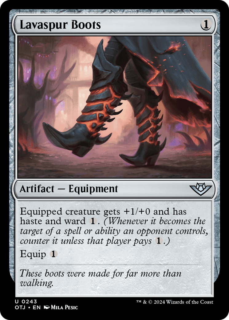 Lavaspur Boots [Outlaws of Thunder Junction] MTG Single Magic: The Gathering  | Multizone: Comics And Games