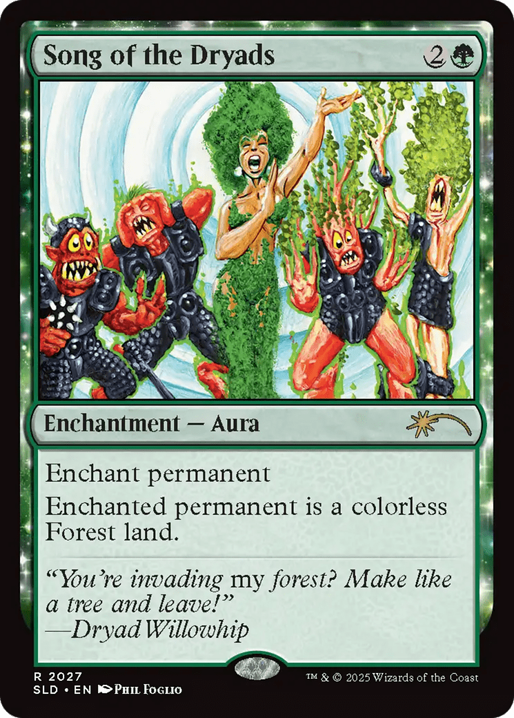 Song of the Dryads (2027) (Rainbow Foil) [Secret Lair Drop Series] MTG Single Magic: The Gathering  | Multizone: Comics And Games