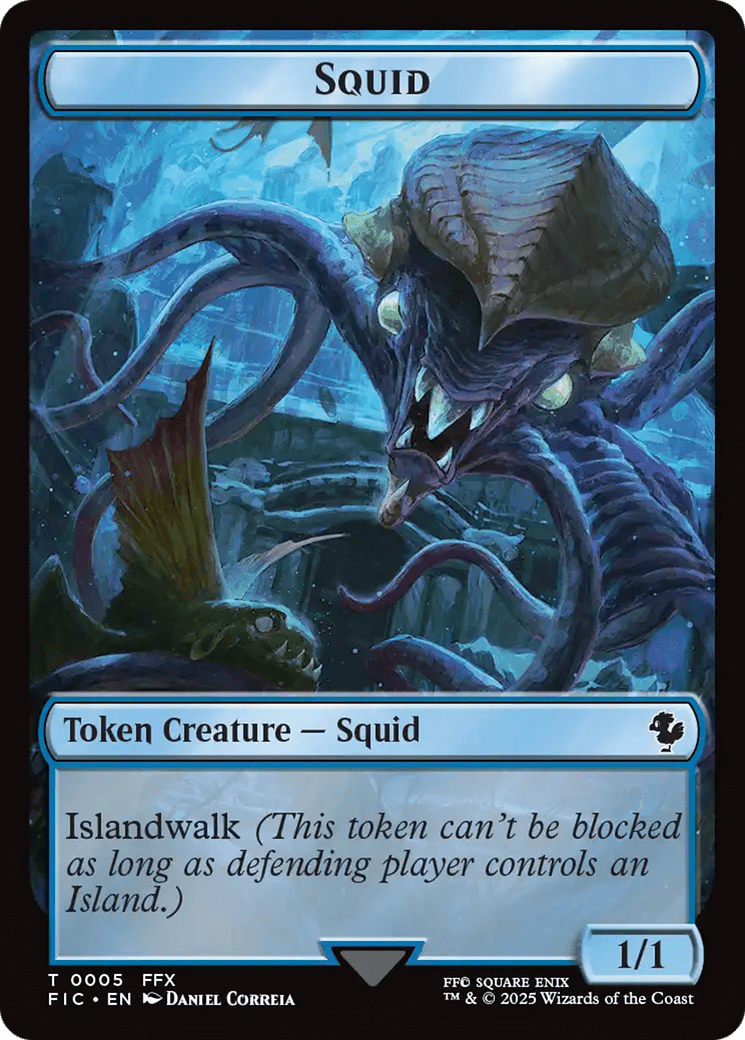 Spirit // Squid Double-Sided Token [FINAL FANTASY Commander Tokens] MTG Single Magic: The Gathering  | Multizone: Comics And Games
