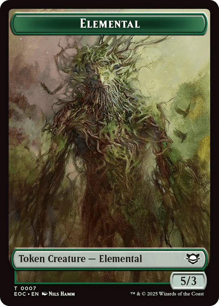 Beast (0006) // Elemental (0007) Double-Sided Token [Edge of Eternities Commander Tokens] MTG Single Magic: The Gathering  | Multizone: Comics And Games