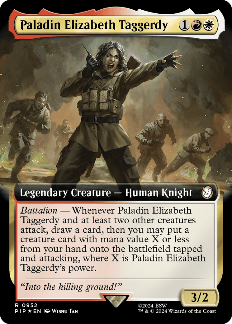 Paladin Elizabeth Taggerdy (Extended Art) (Surge Foil) [Fallout] MTG Single Magic: The Gathering  | Multizone: Comics And Games
