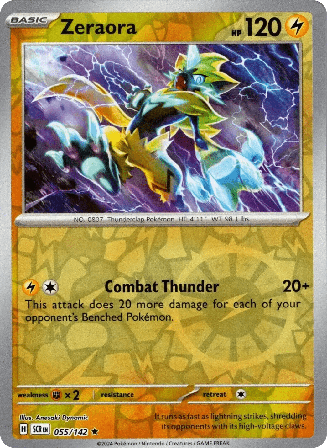 Zeraora (055/142) [Scarlet & Violet: Stellar Crown] Pokemon Single Pokémon  | Multizone: Comics And Games