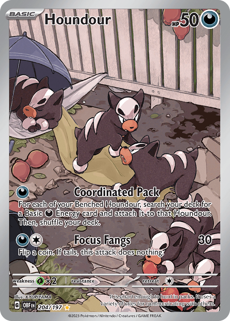 Houndour (204/197) [Scarlet & Violet: Obsidian Flames] Pokemon Single Pokémon  | Multizone: Comics And Games