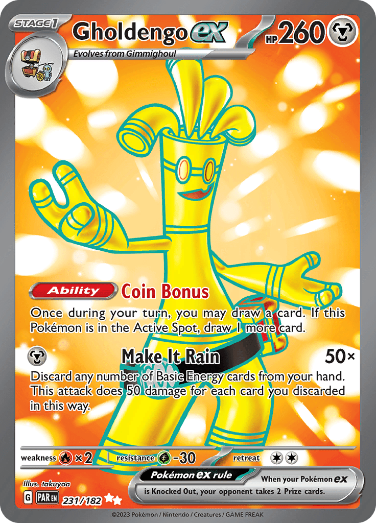 Gholdengo ex (231/182) [Scarlet & Violet: Paradox Rift] Pokemon Single Pokémon  | Multizone: Comics And Games