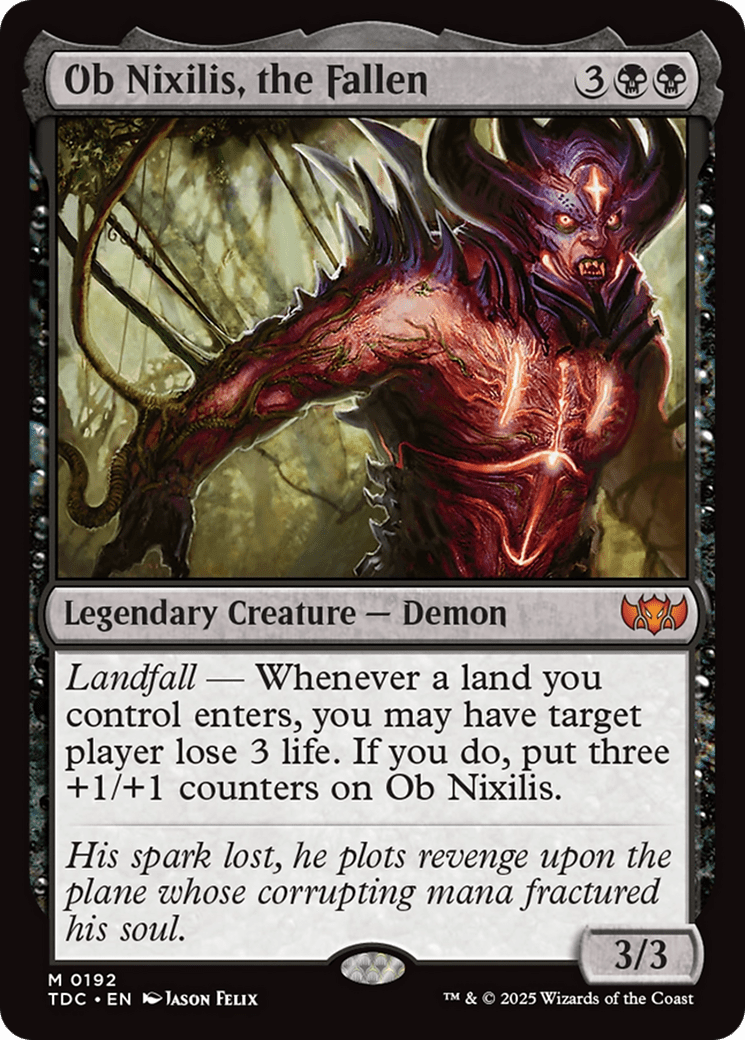 Ob Nixilis, the Fallen [Tarkir: Dragonstorm Commander] MTG Single Magic: The Gathering  | Multizone: Comics And Games
