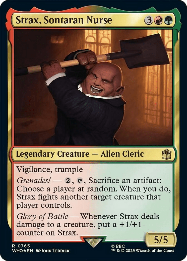 Strax, Sontaran Nurse (Surge Foil) [Doctor Who] MTG Single Magic: The Gathering  | Multizone: Comics And Games
