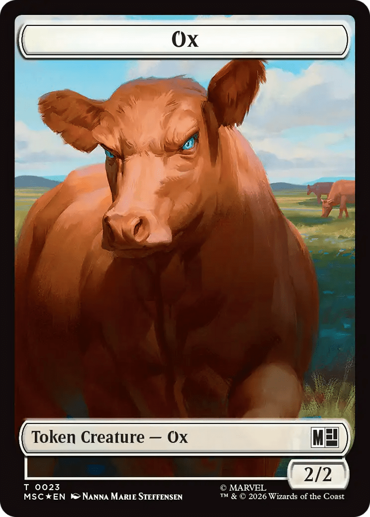 Ox (023) // Construct (030) Double-Sided Token (Surge Foil) [Marvel Super Heroes Commander Tokens] | Multizone: Comics And Games