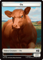Ox (023) // Construct (030) Double-Sided Token (Surge Foil) [Marvel Super Heroes Commander Tokens] | Multizone: Comics And Games