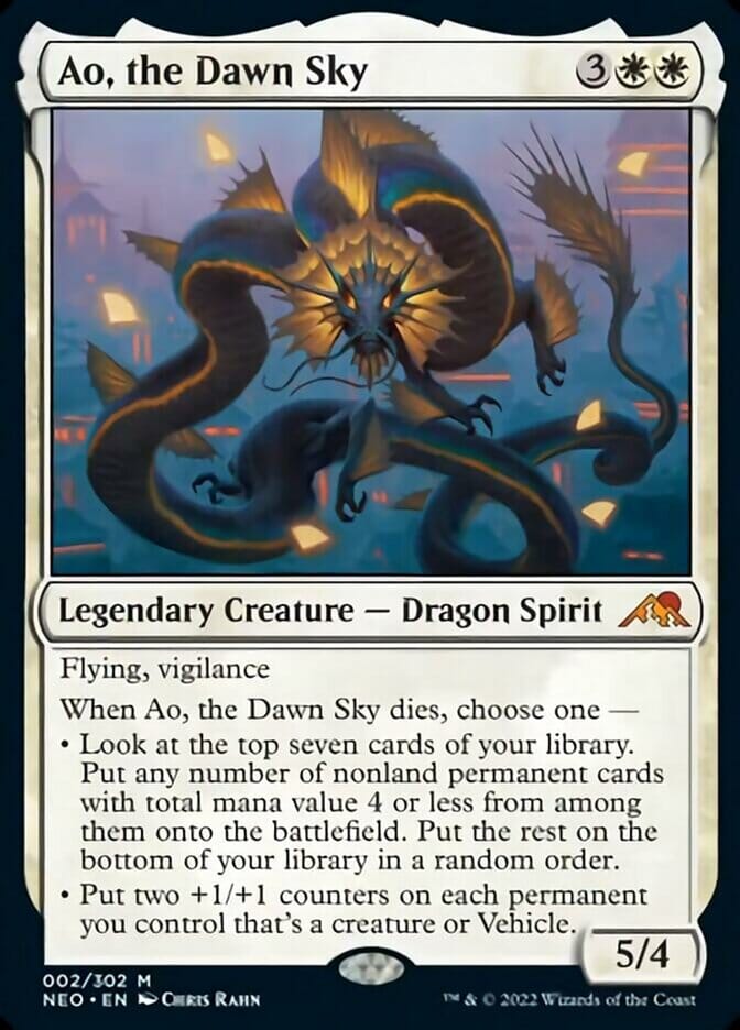 Ao, the Dawn Sky [Kamigawa: Neon Dynasty] MTG Single Magic: The Gathering  | Multizone: Comics And Games