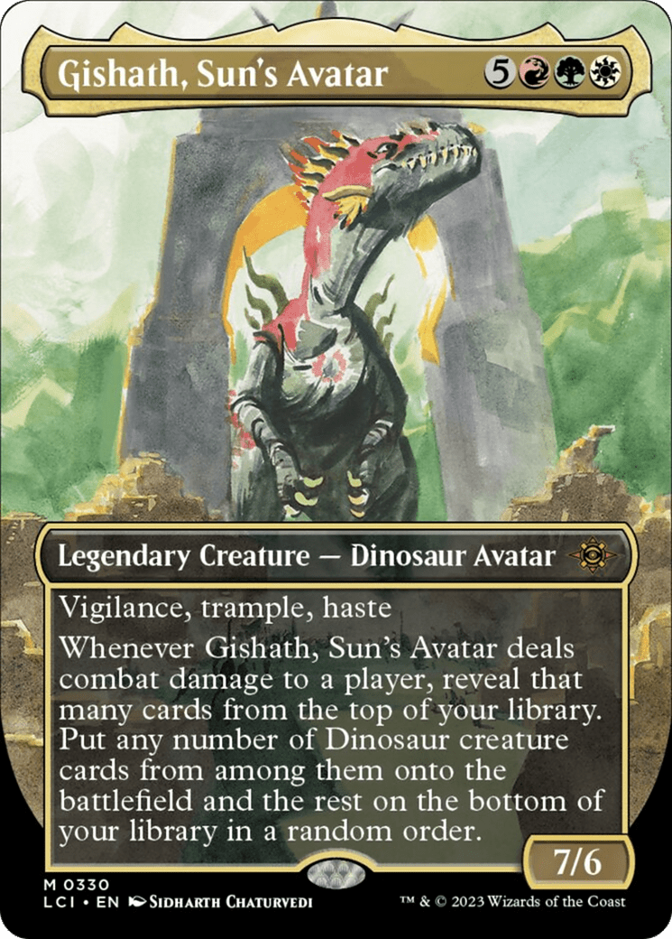 Gishath, Sun's Avatar (Borderless) [The Lost Caverns of Ixalan] MTG Single Magic: The Gathering  | Multizone: Comics And Games