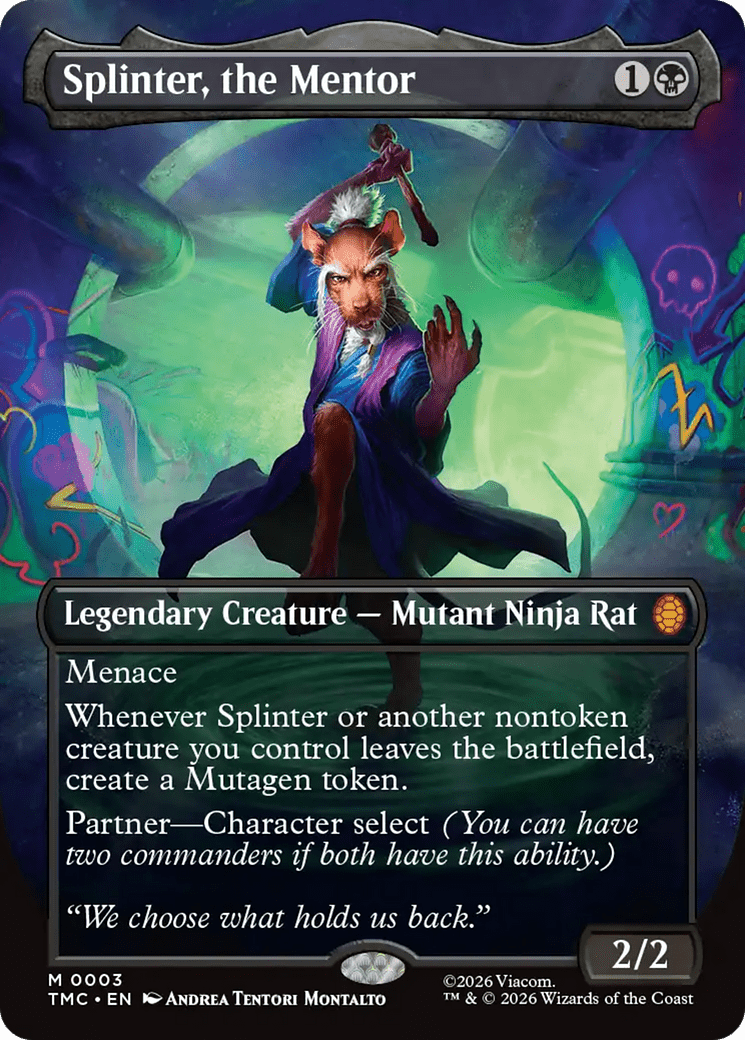 Splinter, the Mentor (Borderless) [Teenage Mutant Ninja Turtles Commander] MTG Single Magic: The Gathering  | Multizone: Comics And Games